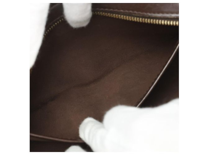 Borsa Clutch Louis Vuitton Damier Ebene Marrone - vista 19