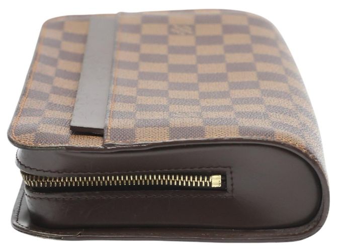 Borsa Clutch Louis Vuitton Damier Ebene Marrone - vista 5