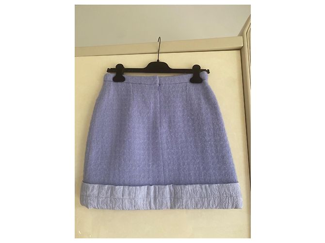 Falda Chanel de lana morada talla 38 Púrpura - vista 4