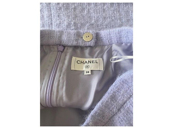 Falda Chanel de lana morada talla 38 Púrpura - vista 5