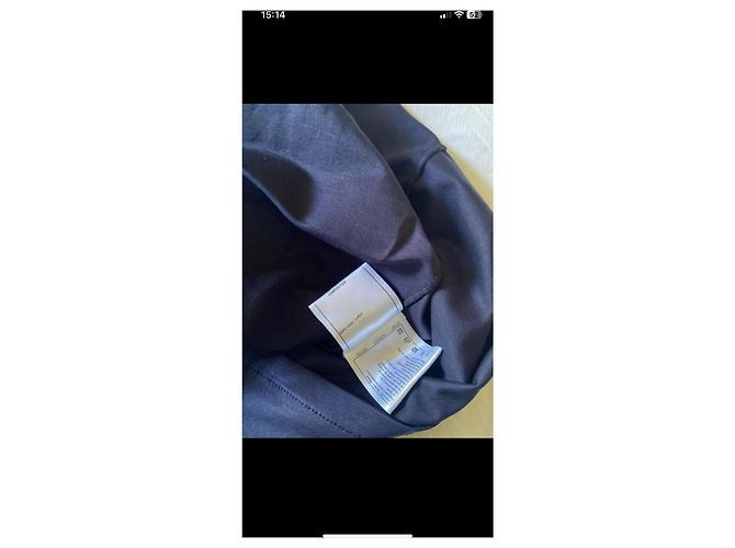 Cambon T-shirt Chanel a maniche lunghe Blu Navy Velluto - vista 8