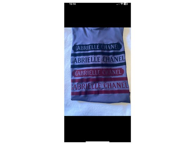Cambon T-shirt Chanel a maniche lunghe Blu Navy Velluto - vista 9