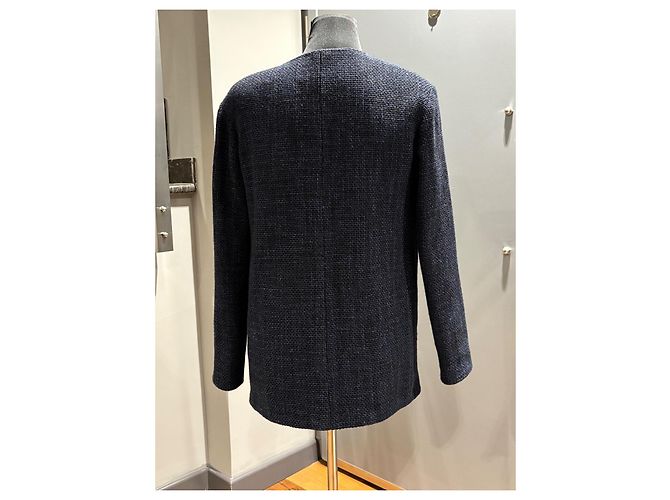 Chanel Navy Blue Wool Jacket FR 34 - view 11
