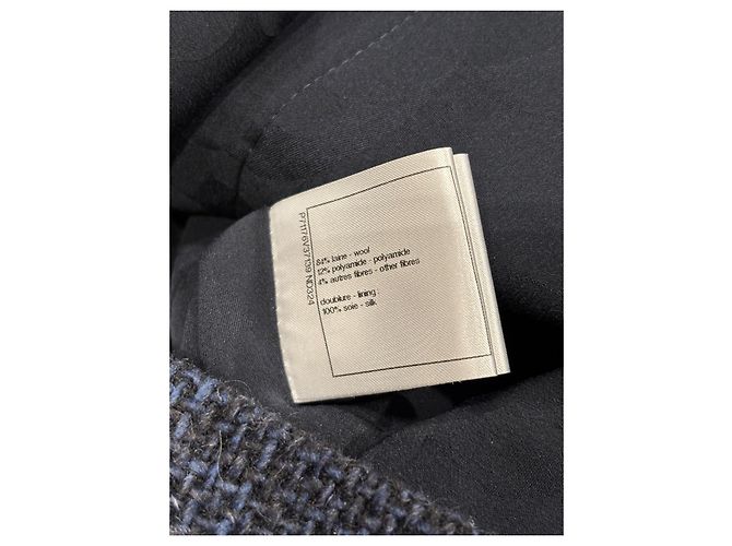 Chanel Navy Blue Wool Jacket FR 34 - view 7