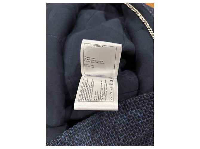 Chanel Navy Blue Wool Jacket FR 34 - view 8