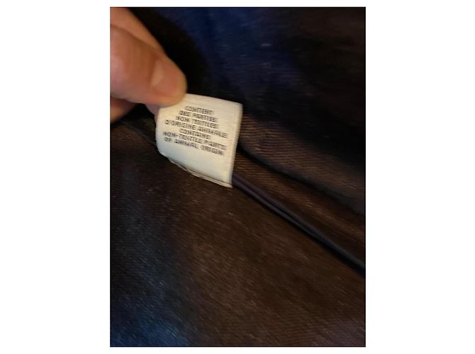 Hermès Jeans- und Lederjacke Marineblau - Ansicht 5