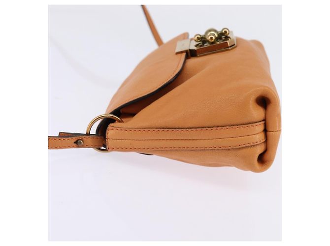 Chloé Borsa a tracolla in pelle Chloe Elsie Arancione - vista 3