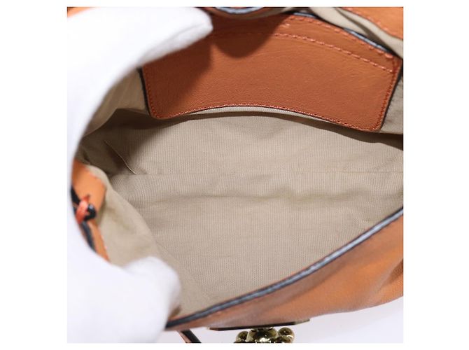 Chloé Borsa a tracolla in pelle Chloe Elsie Arancione - vista 5