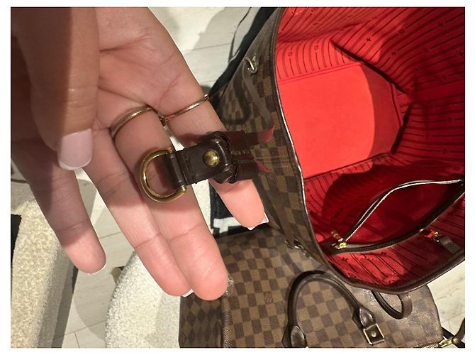 Borsa a mano Louis Vuitton Neverfull GM Marrone Pelle Marrone chiaro - vista 10