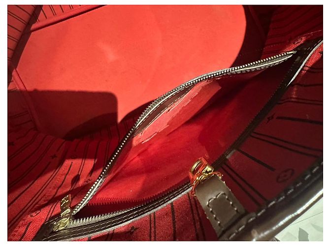 Borsa a mano Louis Vuitton Neverfull GM Marrone Pelle Marrone chiaro - vista 11