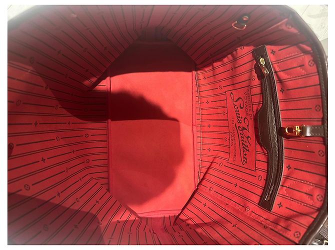 Borsa a mano Louis Vuitton Neverfull GM Marrone Pelle Marrone chiaro - vista 13