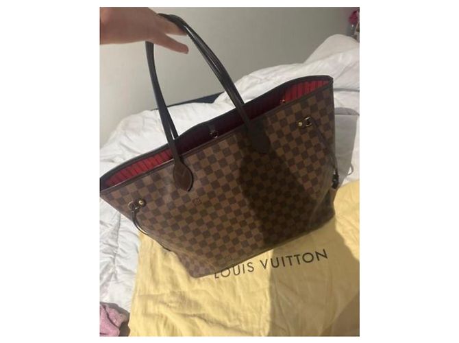 Borsa a mano Louis Vuitton Neverfull GM Marrone Pelle Marrone chiaro - vista 2
