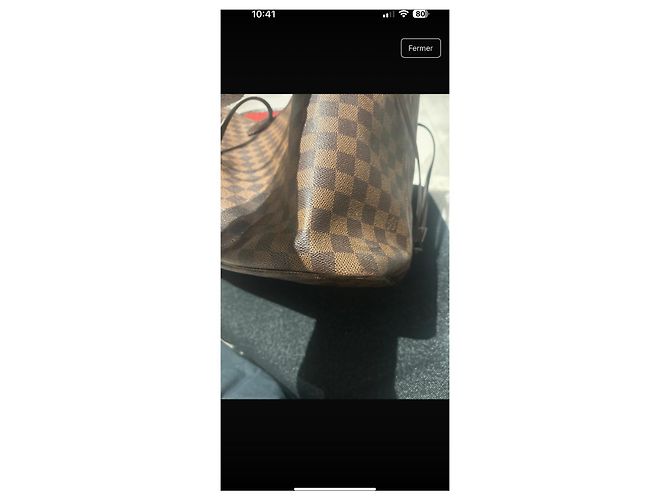 Borsa a mano Louis Vuitton Neverfull GM Marrone Pelle Marrone chiaro - vista 6