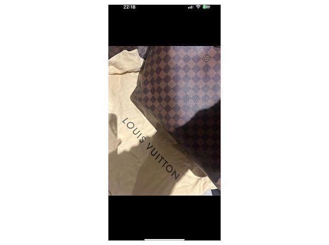 Borsa a mano Louis Vuitton Neverfull GM Marrone Pelle Marrone chiaro - vista 9
