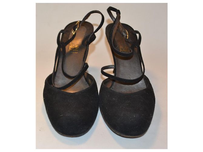 Décolleté Gianni Versace in scamosciato nero Taglia 37.5 - vista 2