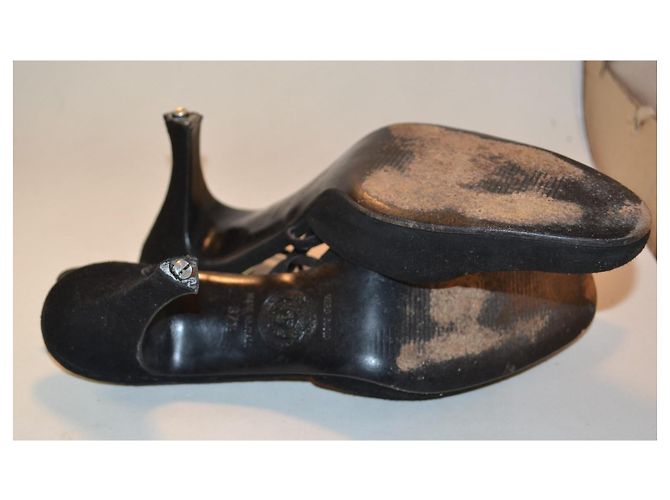 Décolleté Gianni Versace in scamosciato nero Taglia 37.5 - vista 4