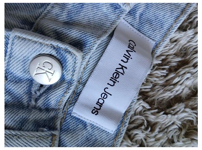 Jeans Rectos Calvin Klein Azul Oscuro Denim - vista 4