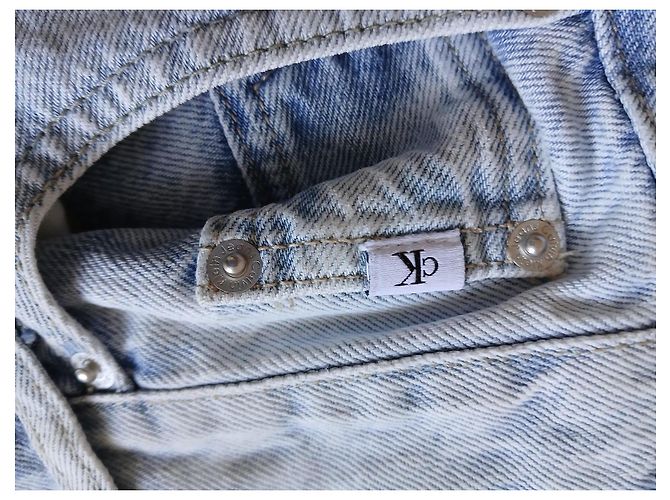 Jeans Rectos Calvin Klein Azul Oscuro Denim - vista 5
