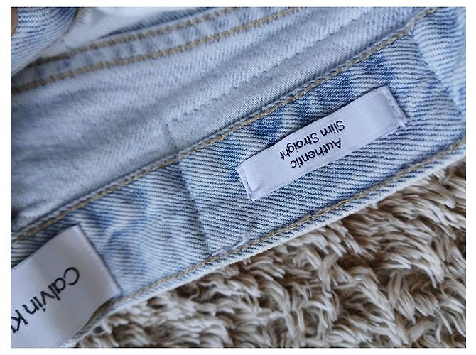 Jeans Rectos Calvin Klein Azul Oscuro Denim - vista 6
