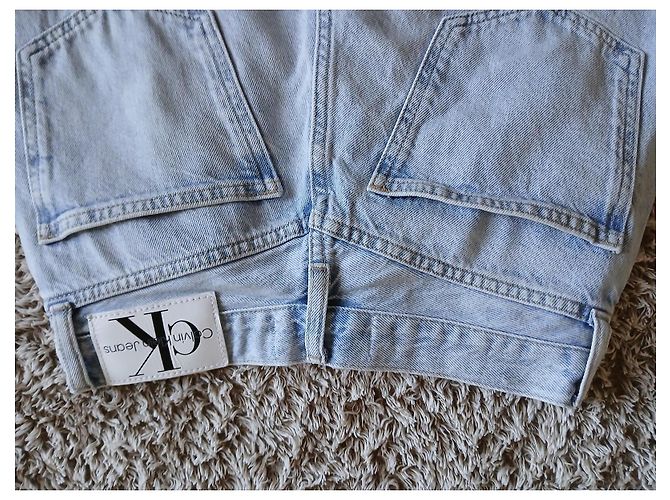 Jeans Rectos Calvin Klein Azul Oscuro Denim - vista 8