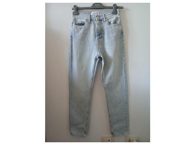 Jeans Rectos Calvin Klein Azul Oscuro Denim - vista 9