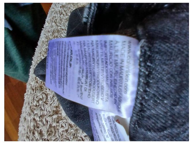 Calvin Klein Rock aus schwarzem Denim mit Logo - Ansicht 6