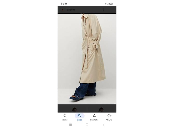 Gabardina Mango Beige Fluida - vista 7