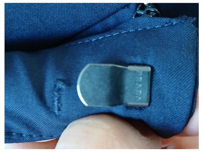 Pantalones rectos Prada azul marino de lana Gris - vista 9