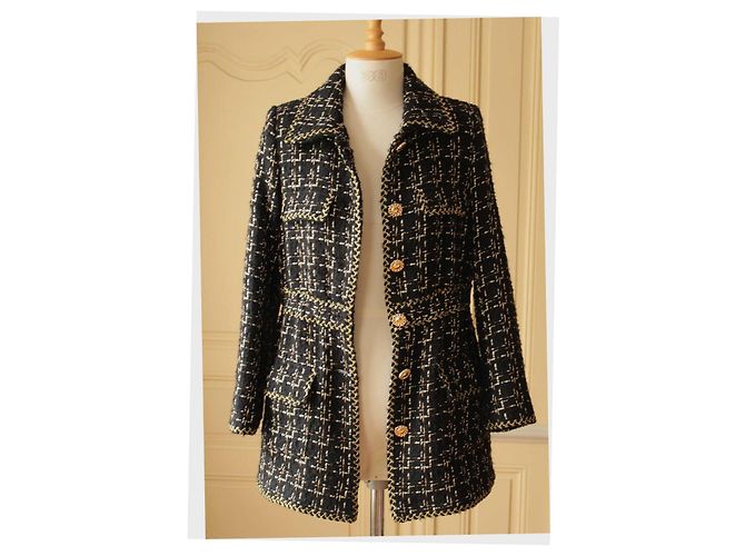 Jaqueta Longa de Tweed para Noite Weill - vista 6