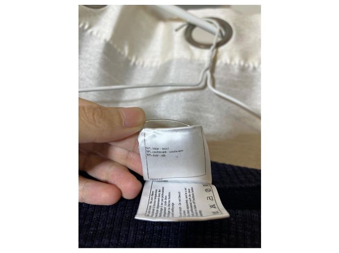 Pull marin Chanel en cachemire bleu marine Bleu foncé - vue 5