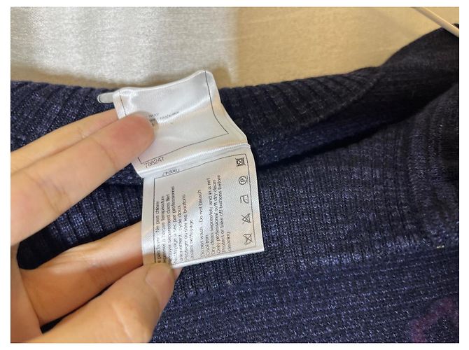 Pull marin Chanel en cachemire bleu marine Bleu foncé - vue 6