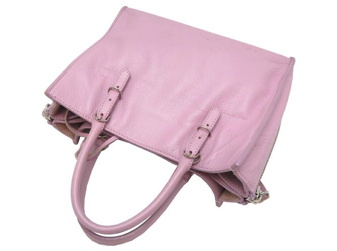 Mini borsa di carta Balenciaga Rosa Porpora - vista 4