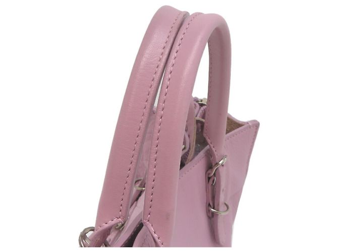 Mini borsa di carta Balenciaga Rosa Porpora - vista 5