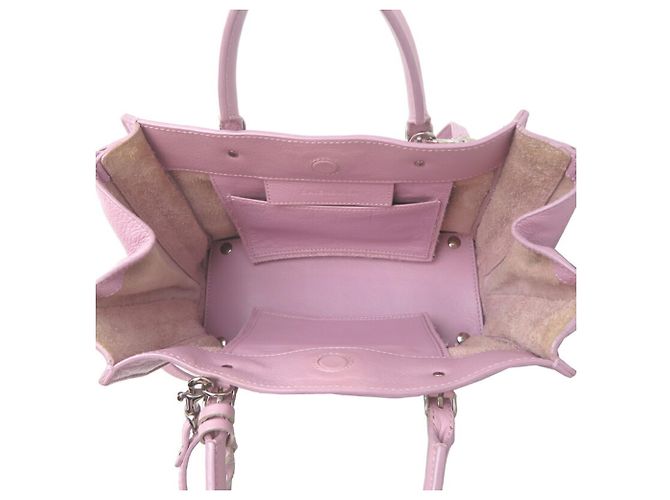 Mini borsa di carta Balenciaga Rosa Porpora - vista 6