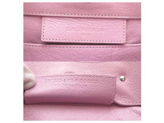 Mini borsa di carta Balenciaga Rosa Porpora - vista 7