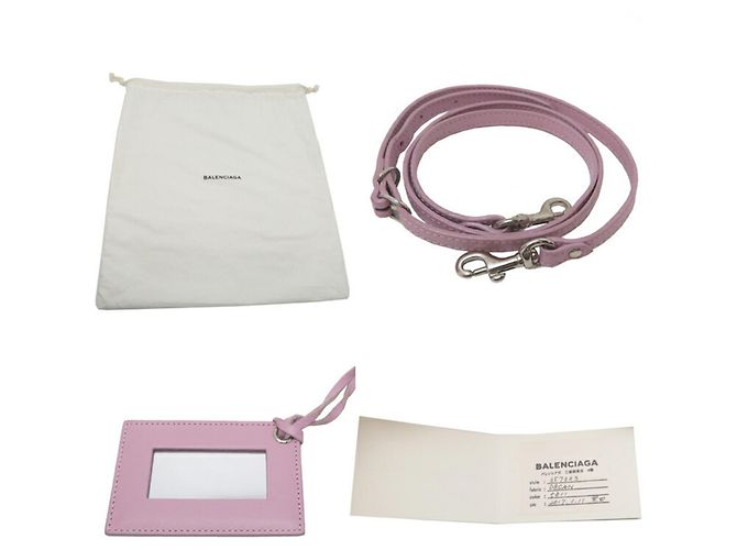 Mini borsa di carta Balenciaga Rosa Porpora - vista 9