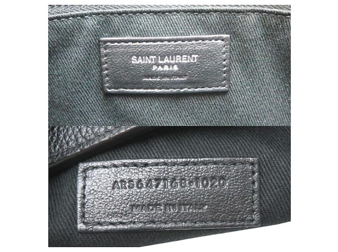 Borsa Tote da Uomo Sac de Jour Souple di Saint Laurent Nero - vista 7