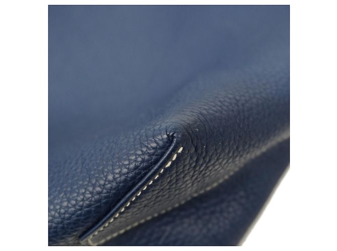 Borsa Tote Hermès Double Sens 36 Blu - vista 10
