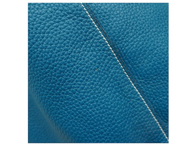 Borsa Tote Hermès Double Sens 36 Blu - vista 11