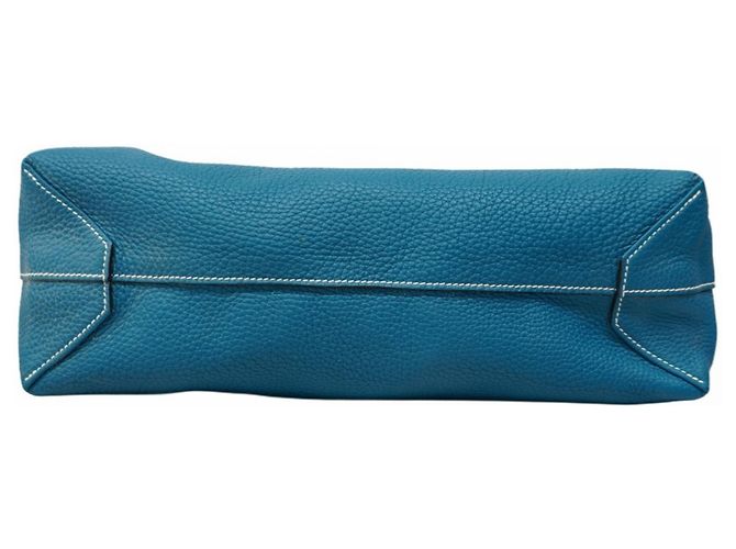 Borsa Tote Hermès Double Sens 36 Blu - vista 3
