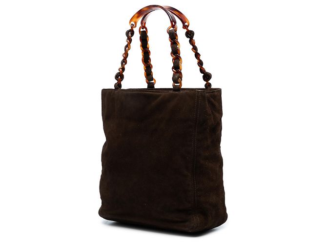 Chanel Braune CC Wildleder Tote - Ansicht 2