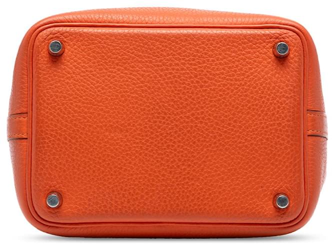 Hermès Arancione Clemence Picotin Lock 18 - vista 3