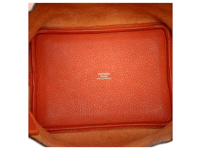 Hermès Arancione Clemence Picotin Lock 18 - vista 4