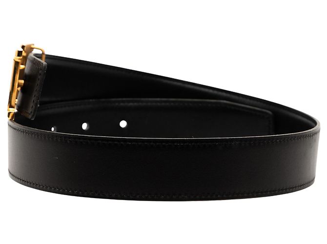 Cinturón Constance de ternera negra Hermès Negro - vista 2