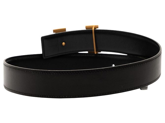 Cinturón Constance de ternera negra Hermès Negro - vista 3