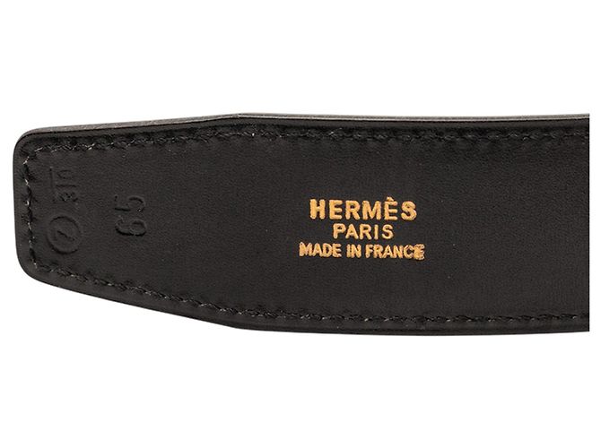 Cinturón Constance de ternera negra Hermès Negro - vista 4