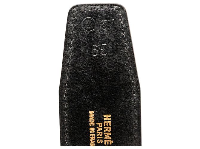 Cinturón Constance de ternera negra Hermès Negro - vista 5