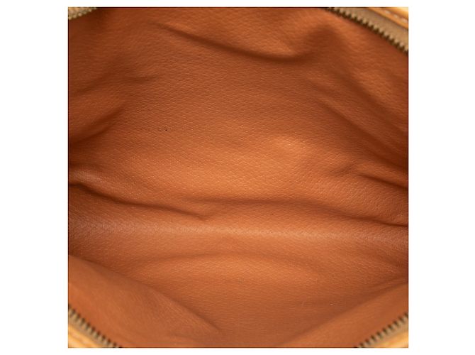 Céline Clutch in tela rivestita Macadam marrone Celine - vista 4