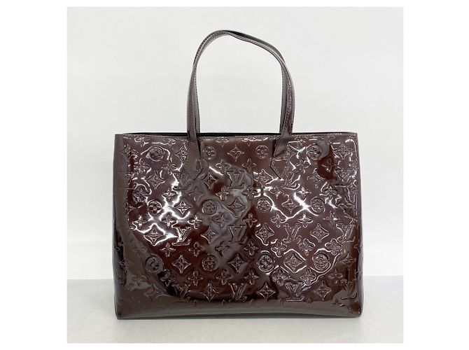 Borsa Tote Vernis Wilshire MM di Louis Vuitton Bordò - vista 11