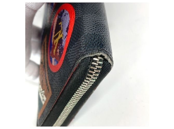 Cartera Larga Zippy NM Damier Graphite Louis Vuitton Negro Multicolor - vista 18